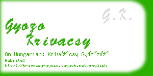 gyozo krivacsy business card